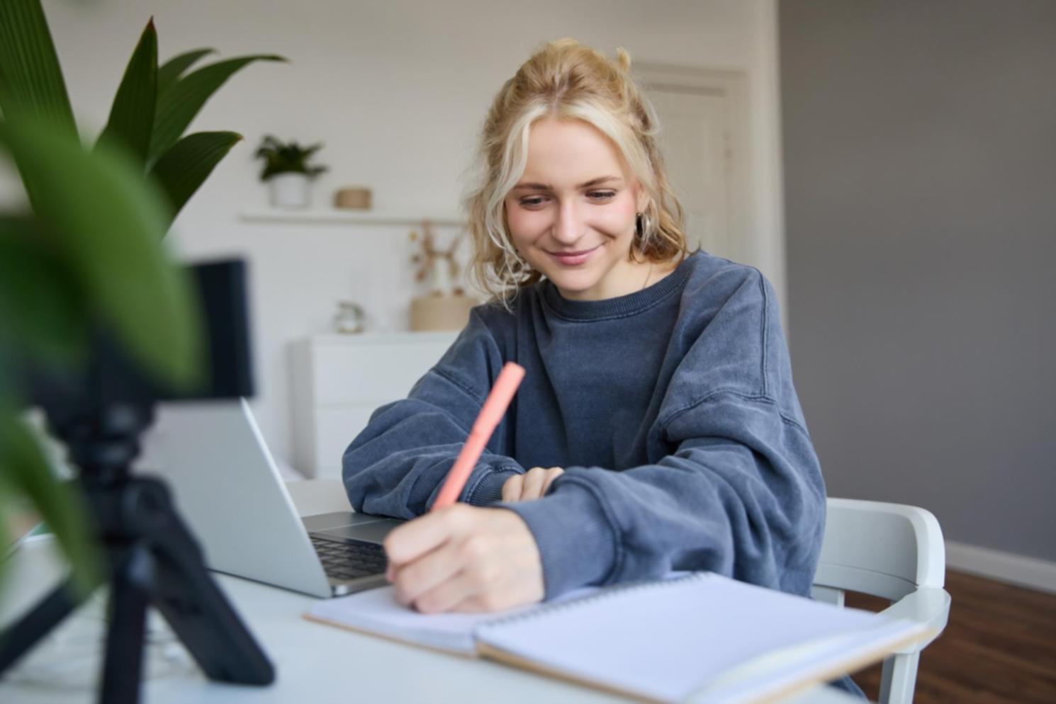 Financial planning workspace with calculator and charts